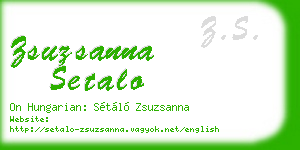 zsuzsanna setalo business card